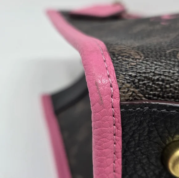 Coach Field Tote 22 Horse And Carriage In Truffle Petunia - Picture 8 of 9